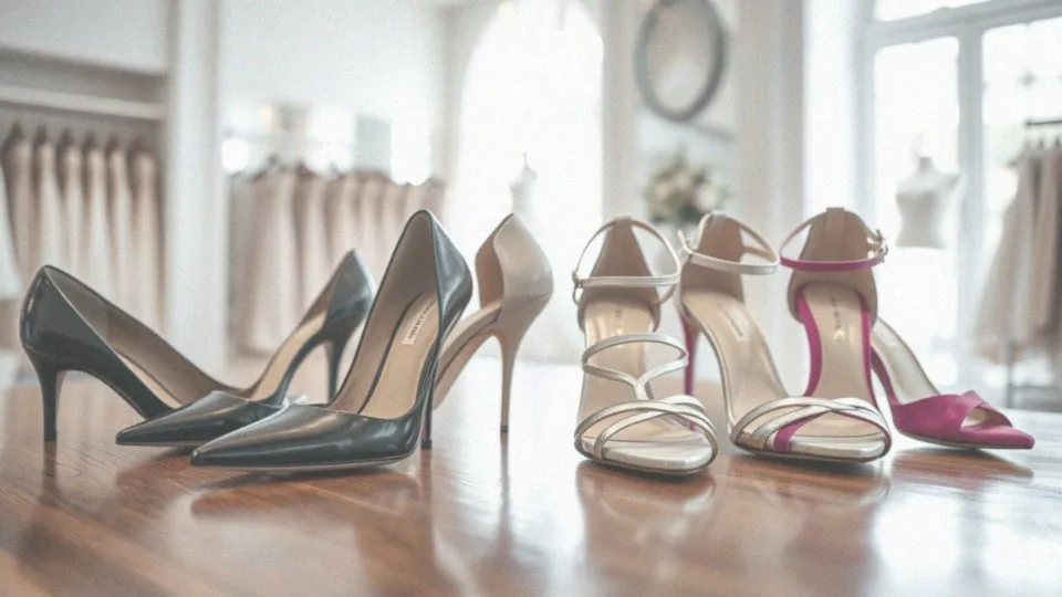 Jakie buty na wysokim obcasie będą pasować do niebieskiej sukienki na wesele?