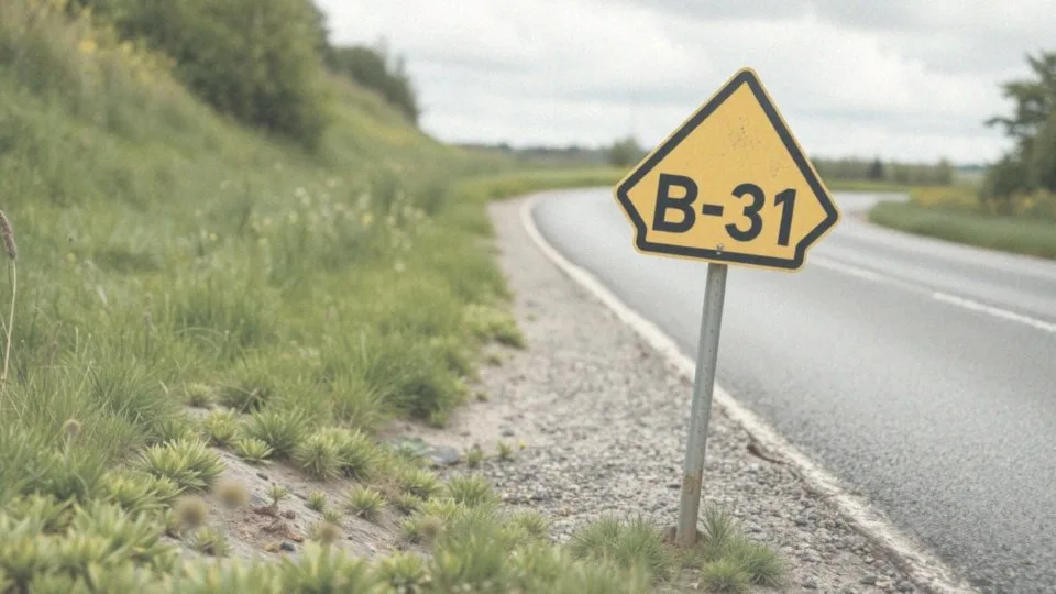 Jakie są praktyki dotyczące ustawiania znaku B-31 na drogach?