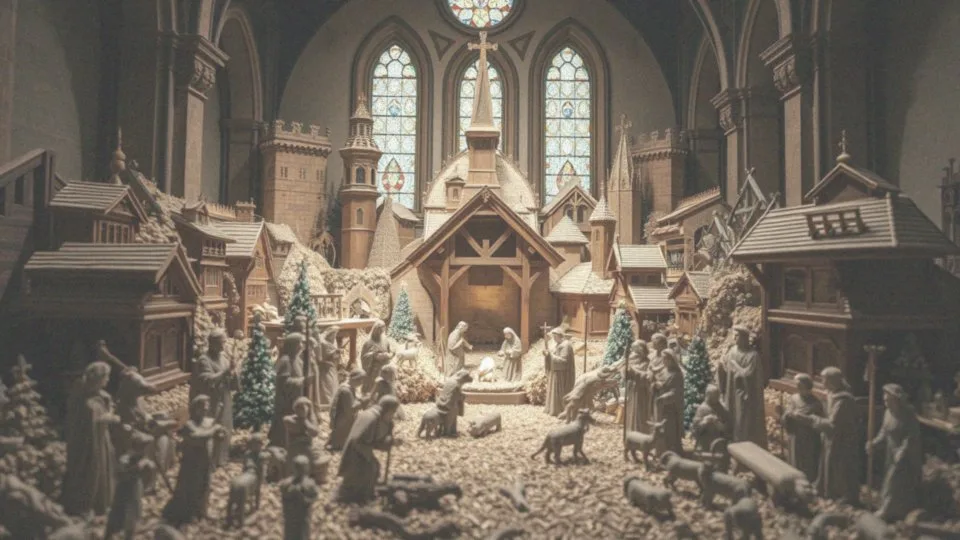 Jakie są cechy charakterystyczne szopek w kościołach?